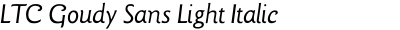 LTC Goudy Sans Light Italic